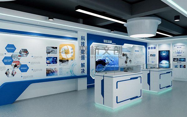 企業數字展廳布置效果圖，怎樣布局更顯空間寬闊？